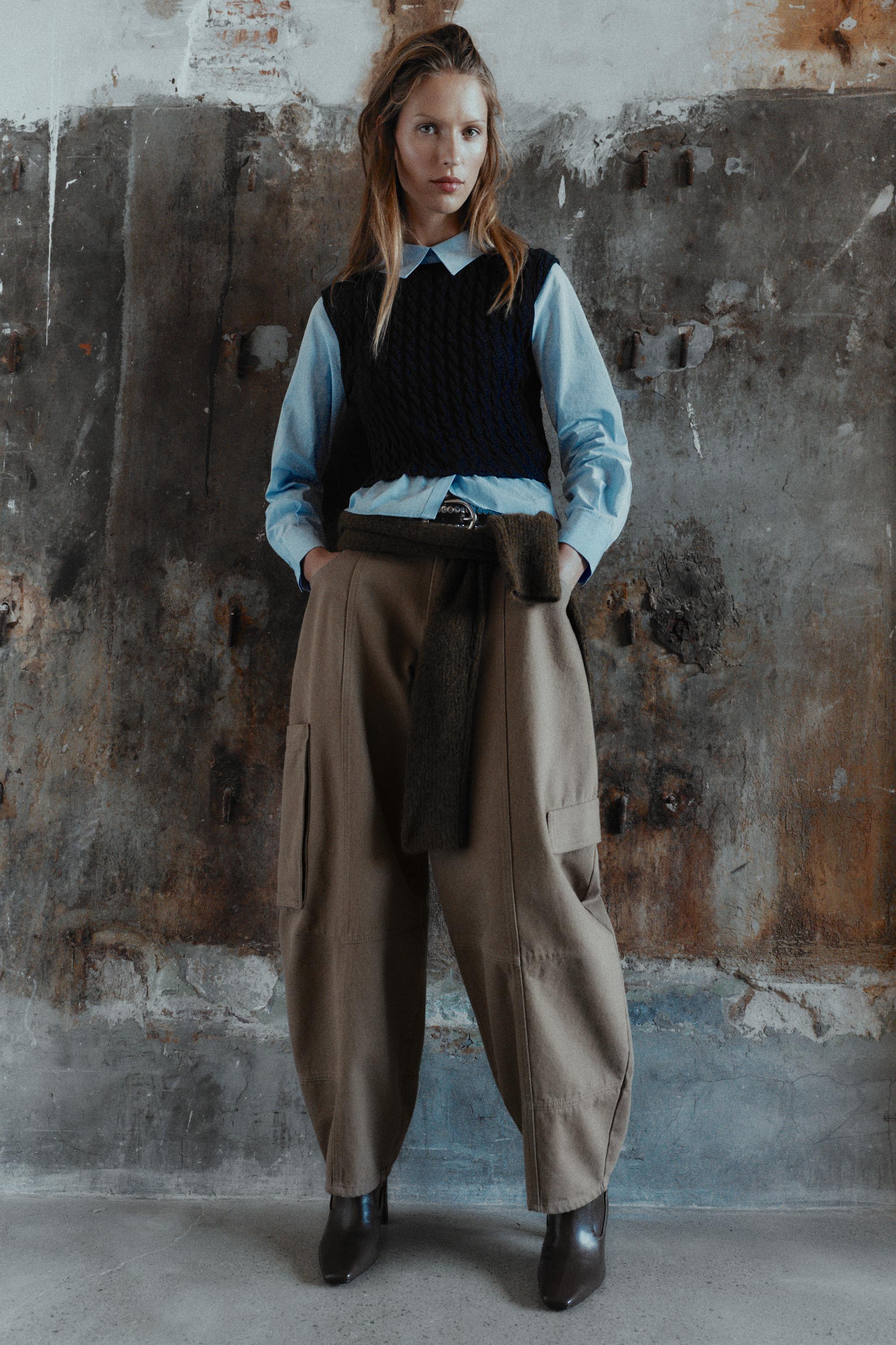 COMBINATION POPLIN SHIRT